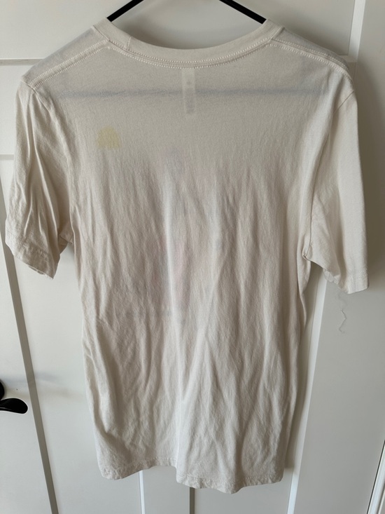 Bella Canvas Cream Graphic Tee with Red & Blue Guitar Motif - Picture 3 of 4